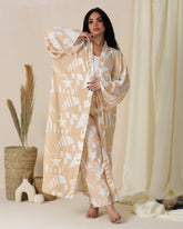 LINEN 3PC'S PRINTED PAJAMA SET